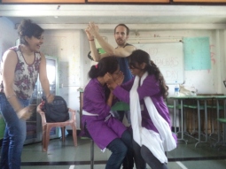 Dharavi class 2 - fighting while sitting - with Reality Gives and Martial Vout